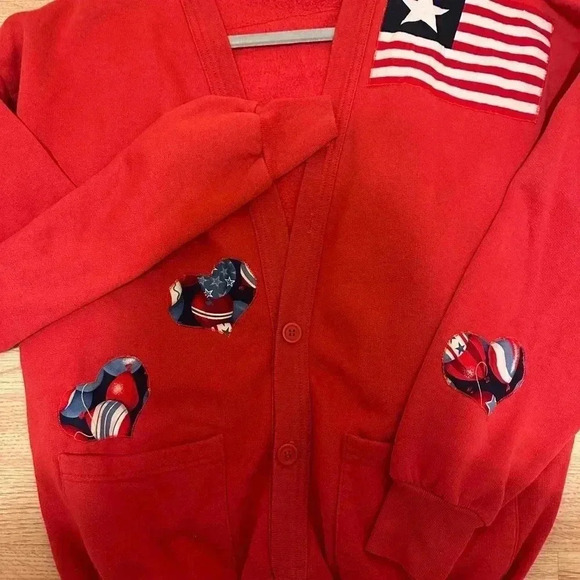 Vintage Button Up Patchwork Sweater Size Large - Picture 4 of 12